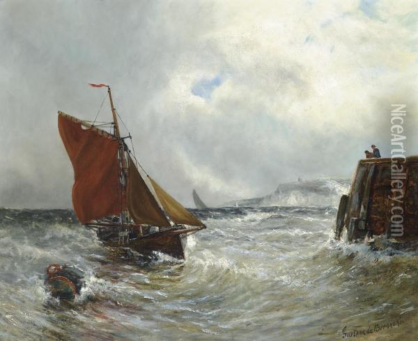 Bringing Home The Catch Oil Painting - Gustave de Breanski