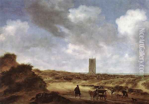 View of Egmond aan Zee 1640 Oil Painting - Salomon van Ruysdael
