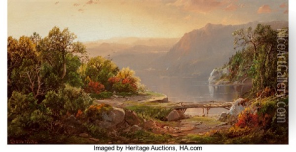 Evening On The Shenandoah Oil Painting - William Louis Sonntag