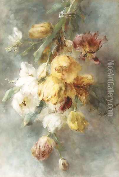 A swag of tulips Oil Painting - Margaretha Roosenboom