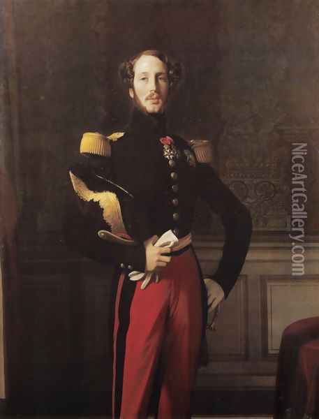 Ferdinand-Philippe-Louis-Charles-Henri, Duc d'Orleans I Oil Painting - Jean Auguste Dominique Ingres
