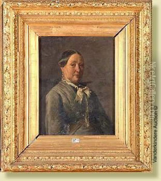Portrait Dedame Oil Painting - Theodore Gerard