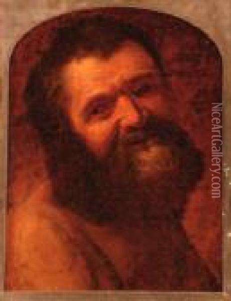 The Head Of A Bearded Man Oil Painting - Jusepe de Ribera