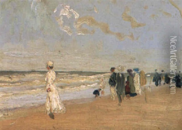 Seaside Oil Painting - Ernst Oppler