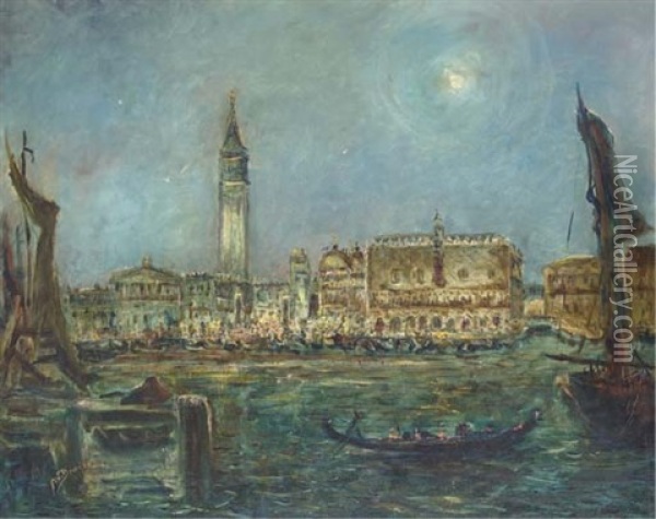 The Bacino Of San Marco, Venice Oil Painting - Wincenty Brauner