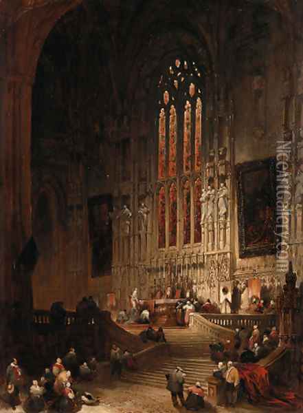 Chancel of the Church of St. Rombauld, Tirlemont, Flanders Oil Painting - David Roberts