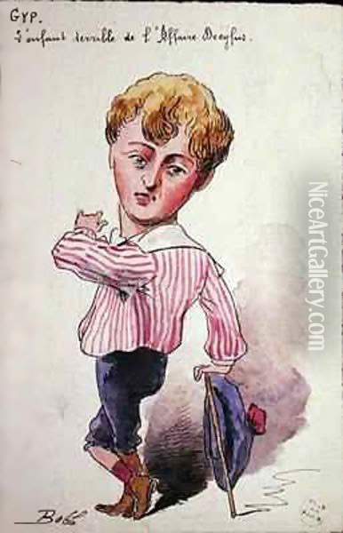 'L'Enfant Terrible de l'Affaire Dreyfus' Oil Painting - Bobb