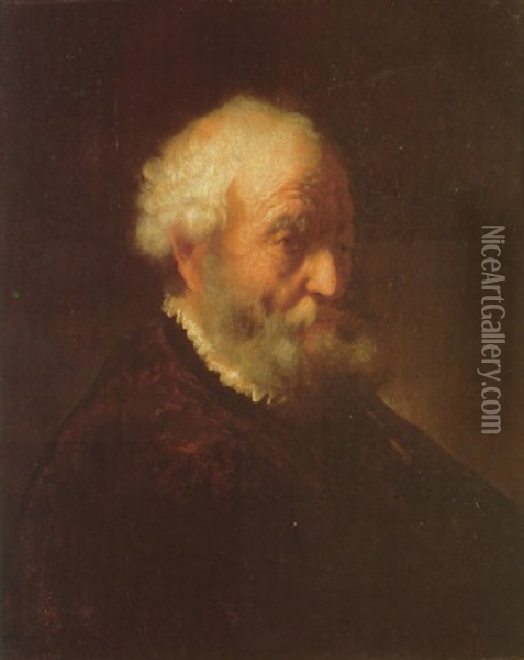 Portrait Of A Bearded Man Oil Painting - Govaert Flinck