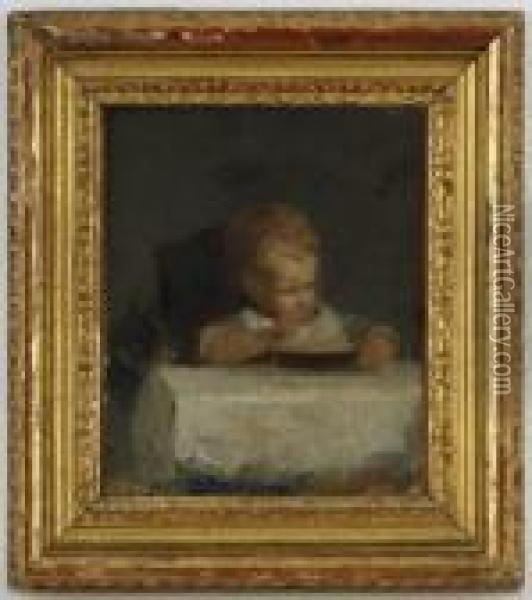 Portrait D'enfant Oil Painting - Benjamin I Vautier