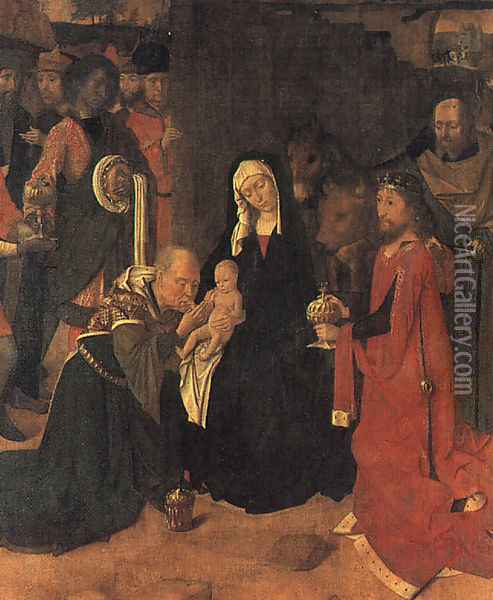 The Adoration of the Magi 1490 Oil Painting - Gerard David