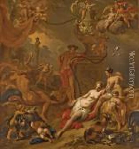 L'enfance De Jupiter Oil Painting - Nicolaes Berchem