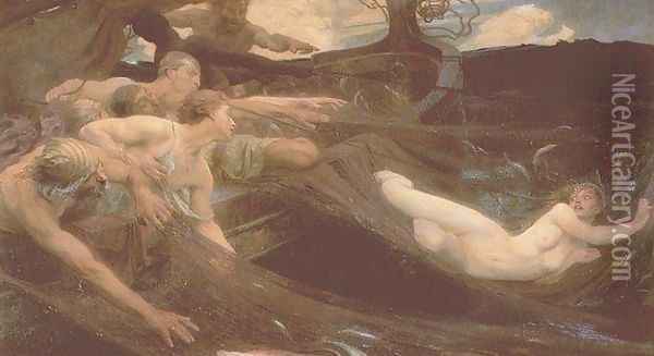 The Sea Maiden Oil Painting - Herbert James Draper