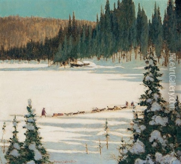 Northern Trails Oil Painting - Francis Hans Johnston