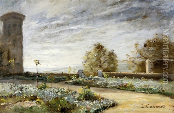Le Parc Du Chateau Oil Painting - Louis-Hilaire Carrand