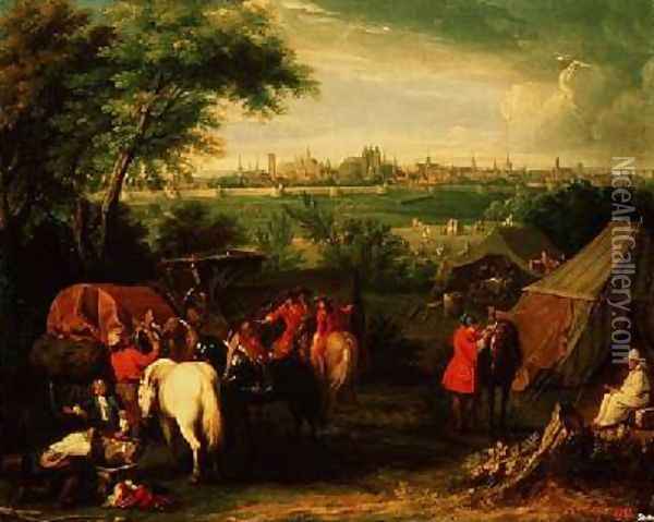 The Siege of Tournai by Louis XIV Oil Painting - Adam Frans van der Meulen