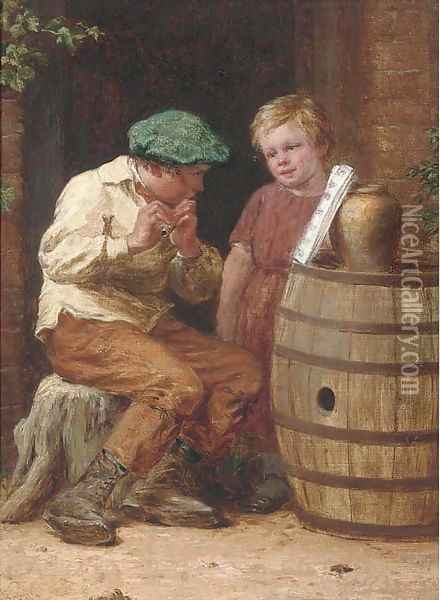 Early lessons, dulcet notes Oil Painting - Valentin Walter Bromley