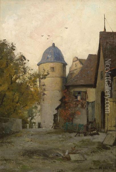 Der Weisse Turm In Marktbreit Am Main Oil Painting - Curt Agthe