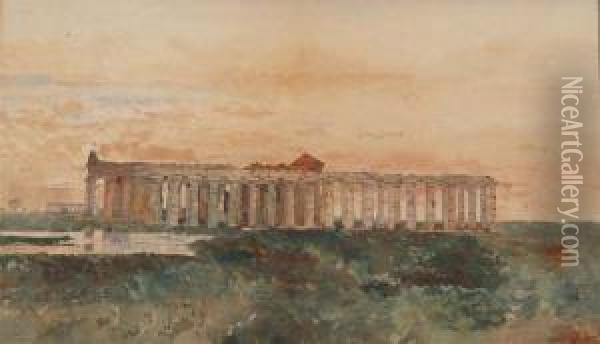 Nr Paestum,south Italy Oil Painting - Vincenzo Loria