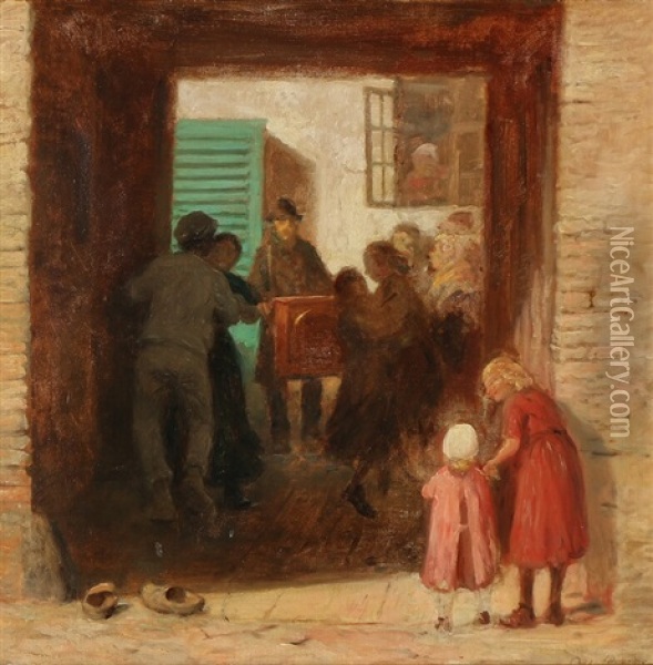Musik In Gaarden Oil Painting - Otto Bache