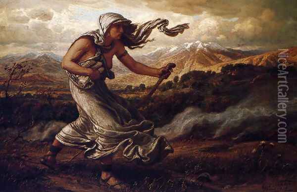 The Cumaean Sibyl, 1876 Oil Painting - Elihu Vedder