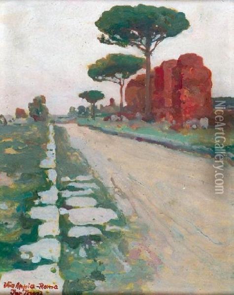 Via Appia Oil Painting - Iwan Trusz
