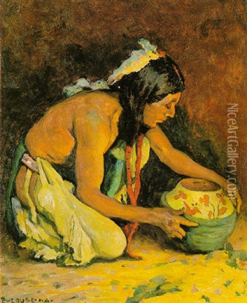 The Potter Oil Painting - Eanger Irving Couse