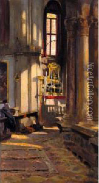 St. Zaccaria, Venice Oil Painting - Patrick William Adam