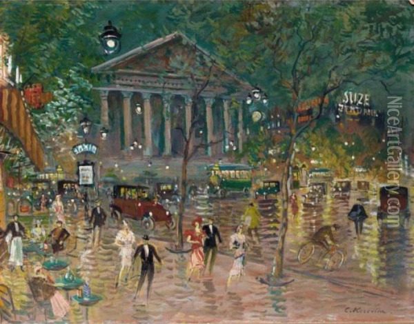 Place De La Madeleine Oil Painting - Konstantin Alexeievitch Korovin