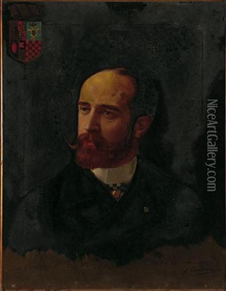 Retrato De D. Josep Maria Ruiz De Lihory Y Pardines Oil Painting - Julio Cebrian Mezquita