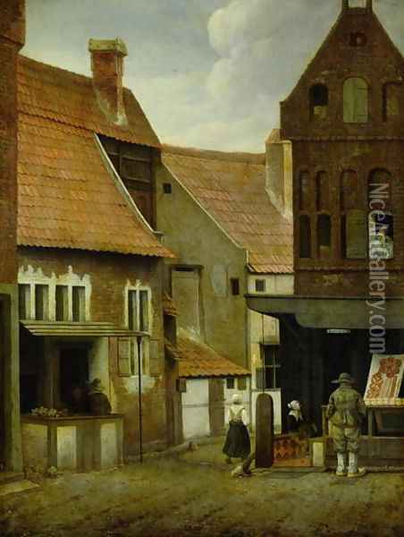 Street Scene Oil Painting - Jacobus Vrel