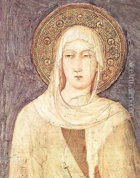St Margaret (detail) 1318 Oil Painting - Louis de Silvestre