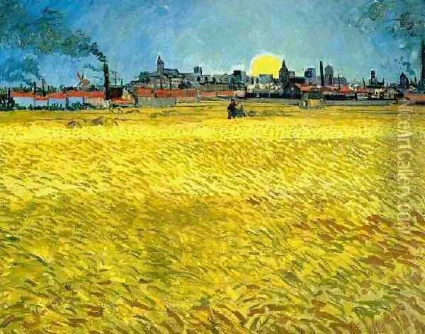 Wheat Fields Near Arles Oil Painting - Vincent Van Gogh