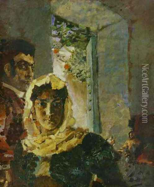 Spain (detail) 1894 Oil Painting - Mikhail Aleksandrovich Vrubel