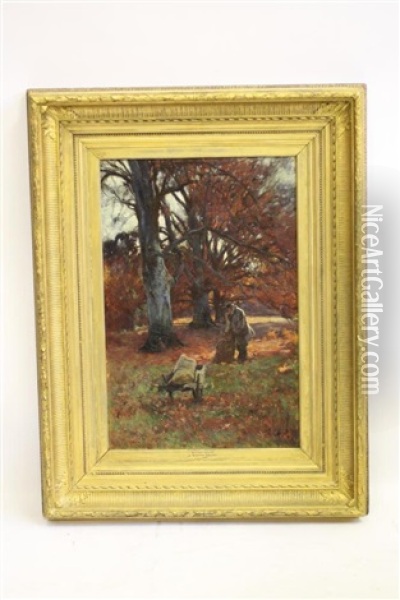 Autumn Scenes Oil Painting - John William Buxton Knight