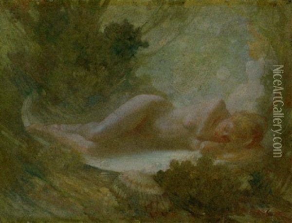Venus Oil Painting - Frederick J. Mulhaupt
