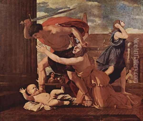 Bethlehemitischer child murder Oil Painting - Nicolas Poussin