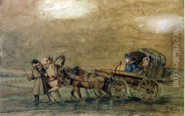 Russian Scene Oil Painting - Edward Edwards
