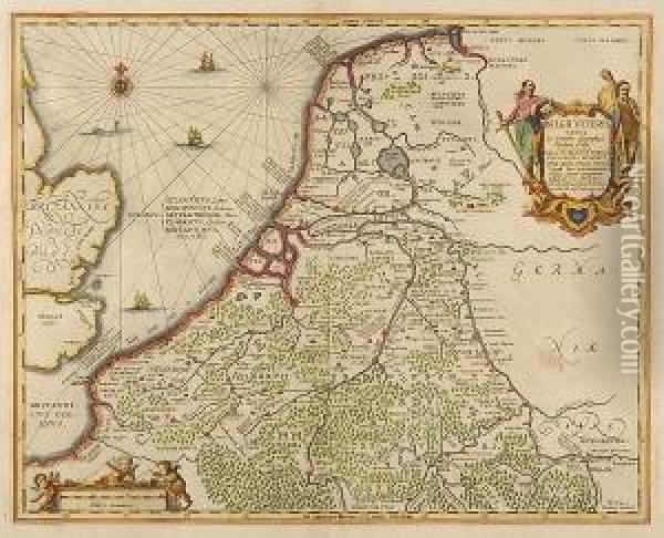 Belgii Veteris, Low Countries And East Anglia In Roman Times Oil Painting - Abraham Oertel Ortelius