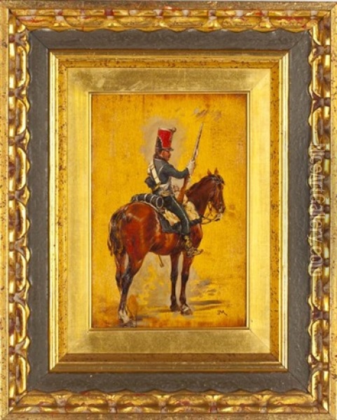 Cavalry Trooper Oil Painting - Ernest Meissonier