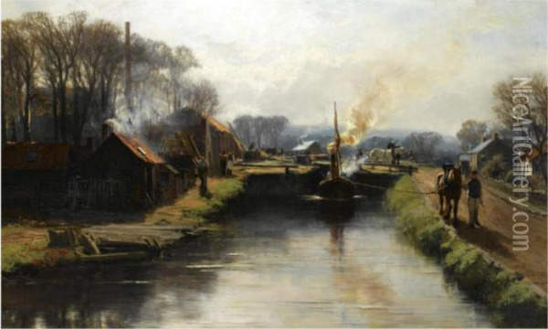 The Towpath Oil Painting - David Farquharson