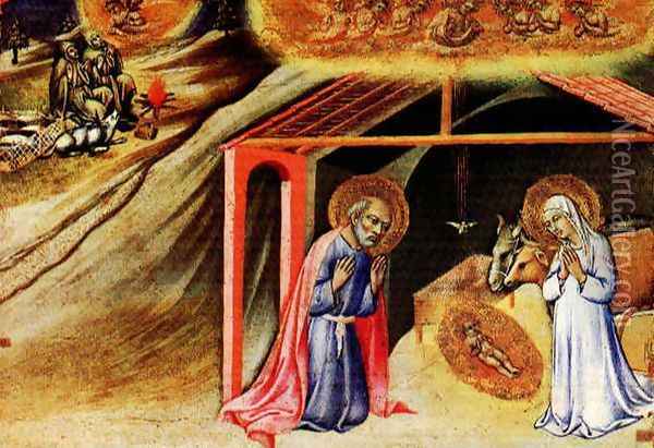 The Nativity - predella panel Oil Painting - Pietro di Sano