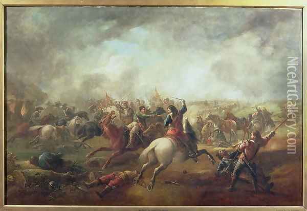 Battle of Marston Moor, 1644 Oil Painting - John Barker