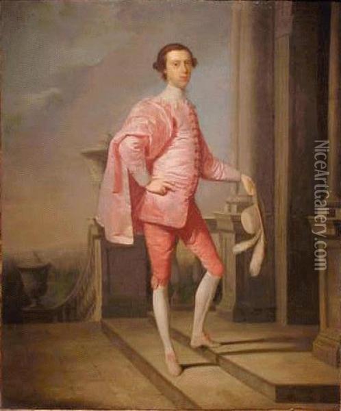 Portrait Of Giles Bridges, Duke Of Chandos Oil Painting - Edward Alcock