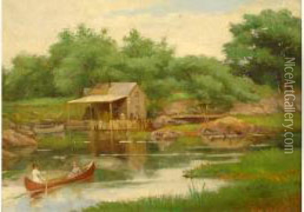 Kennebunk Port Maine Oil Painting - Joseph Charles Franchere