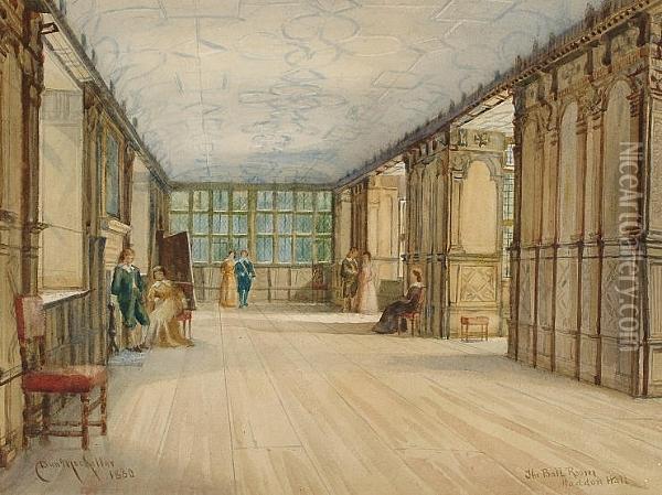 The Ball Room, Haddon Hall Oil Painting - Duncan Mackellar