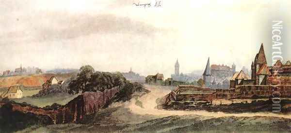 View of Nuremberg 2 Oil Painting - Albrecht Durer