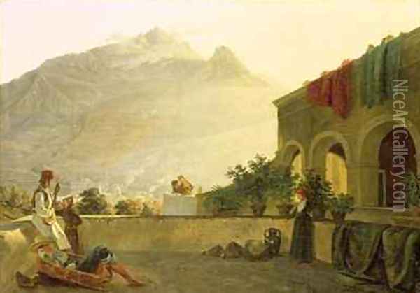 The Sentry on Ischia Oil Painting - Carl Wilhelm Goetzloff