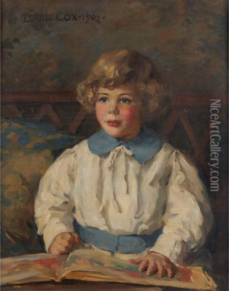 Portrait Of A Young Girl Oil Painting - Louise Howland King Cox