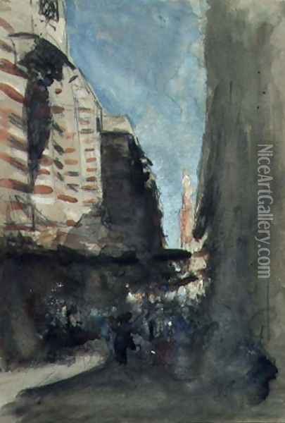 A Street in Cairo Oil Painting - Hercules Brabazon Brabazon