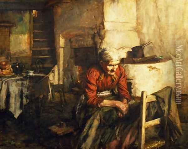 Mending Clothes Oil Painting - Walter Langley
